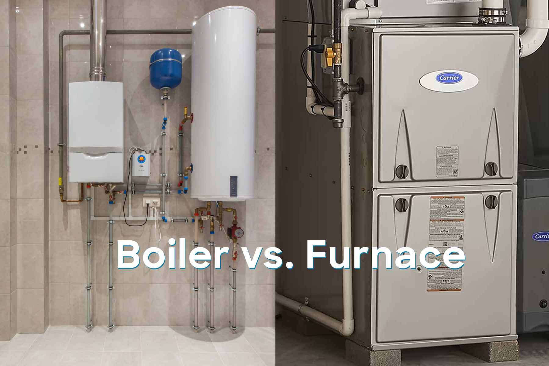 Modern boiler and furnace setup